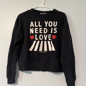 The Beatles All You Need Is Love Abbey Road Black Sweatshirt
